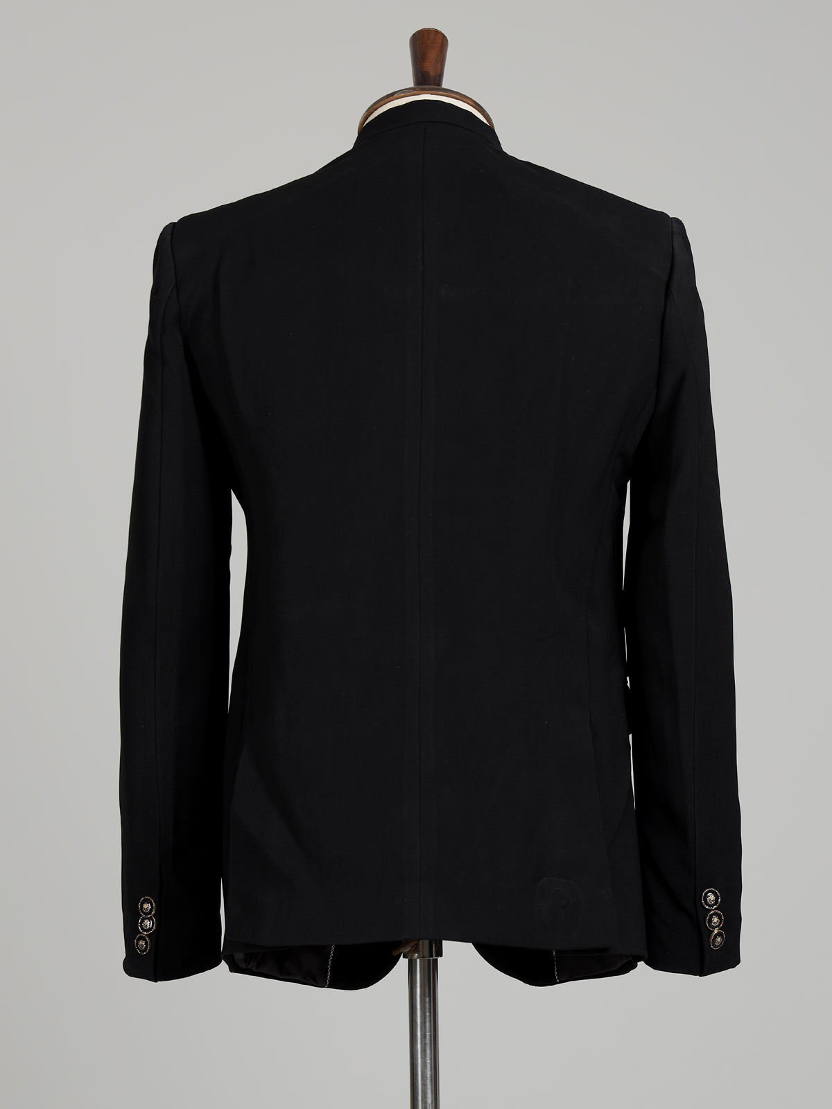 Black mens royal lion zardosi bandhgala jodhpuri suit for weddings