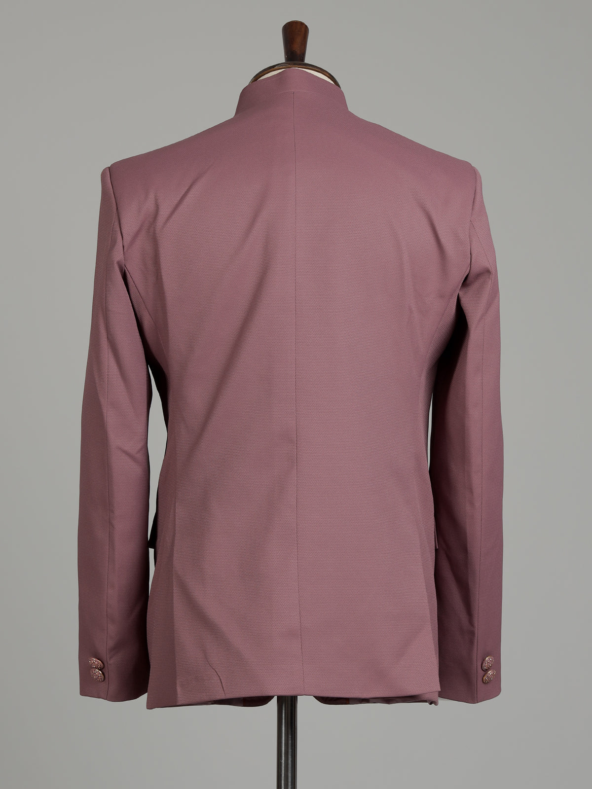 Onion mens pink embellished textured jacquard jodhpuri suit for weddings