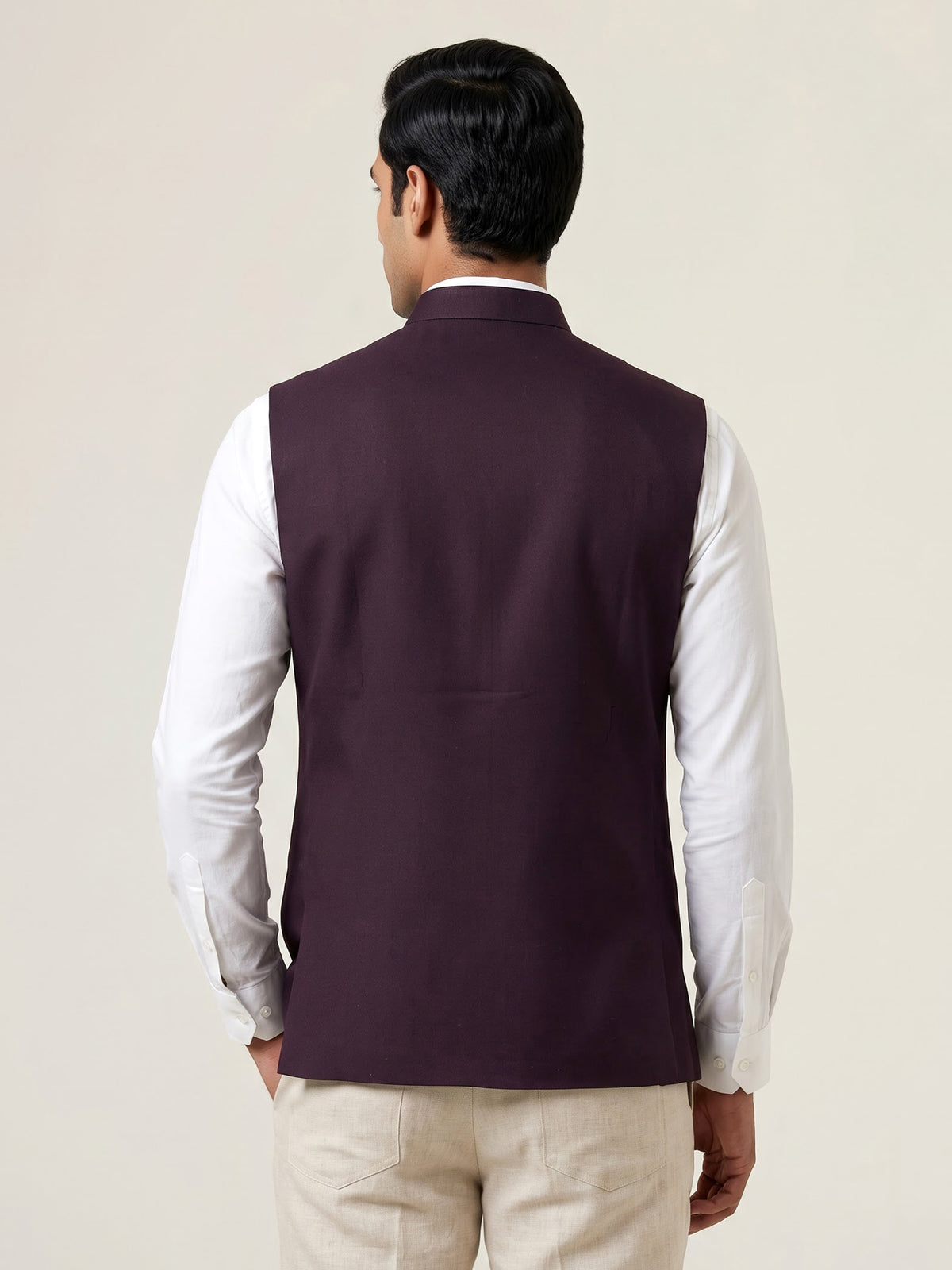 Wine signature mens waistcoat