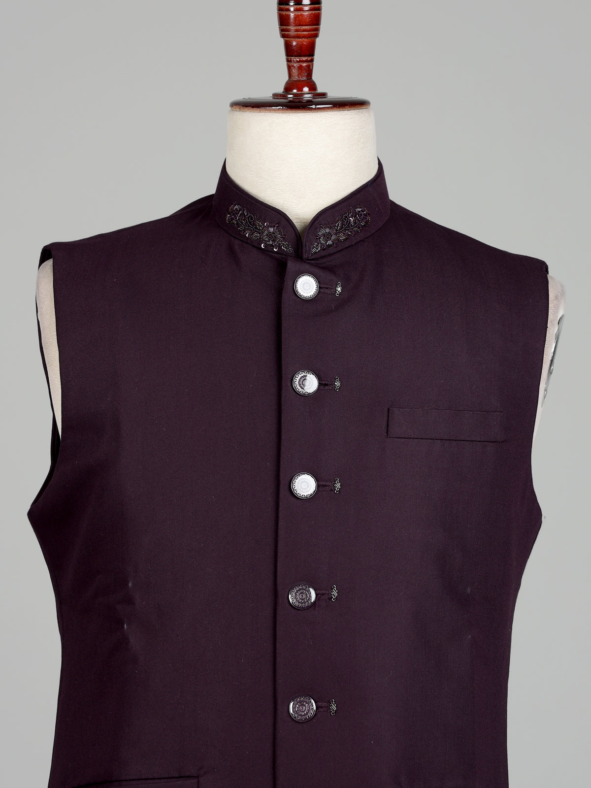 Wine signature mens waistcoat