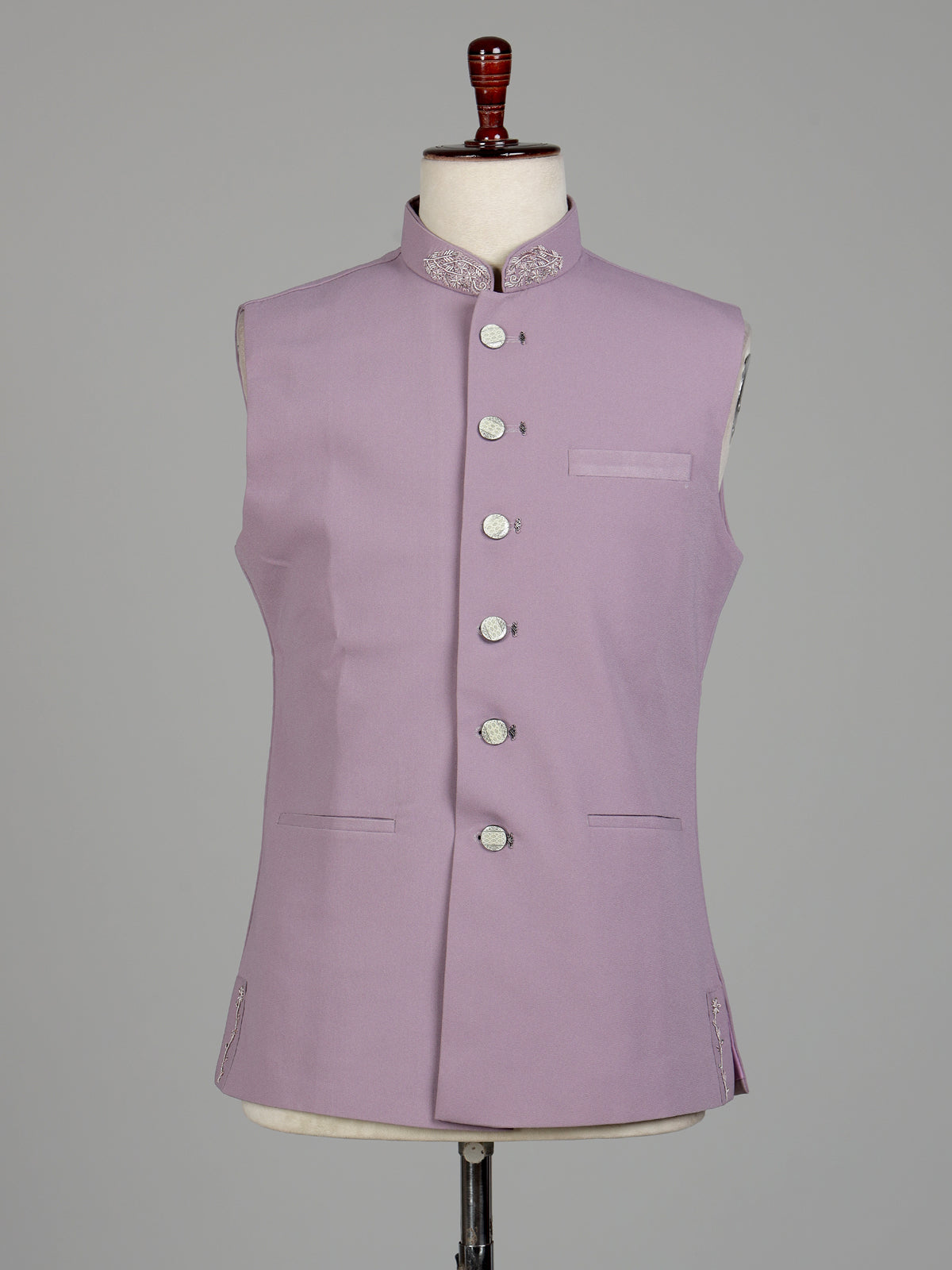Dusty lavender designer mens waistcoat