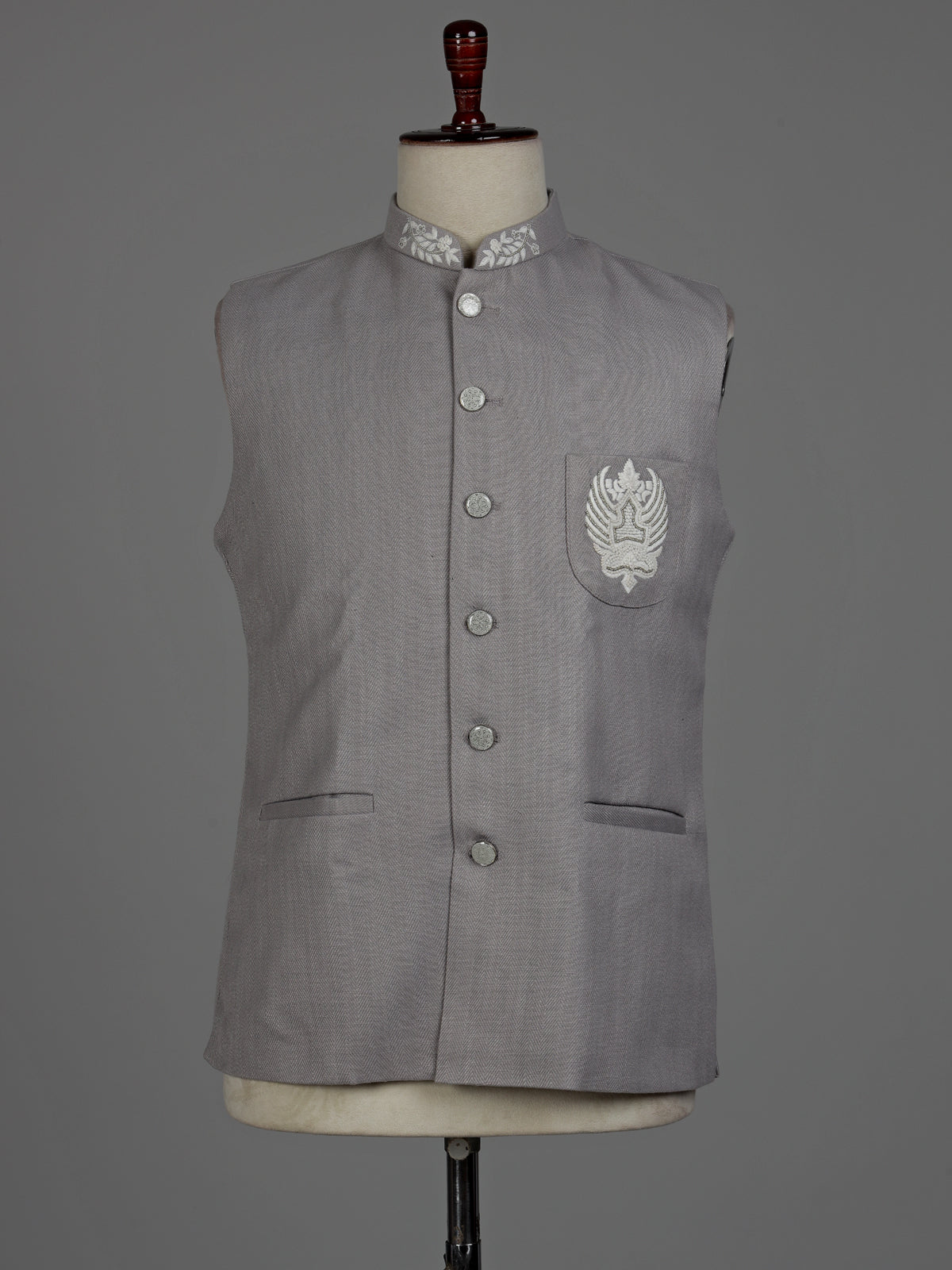 Grey classic mens waistcoat