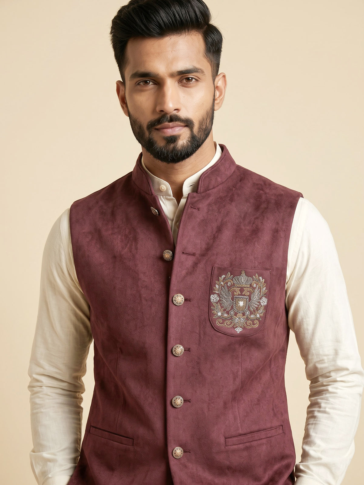 Wine heritage mens waistcoat