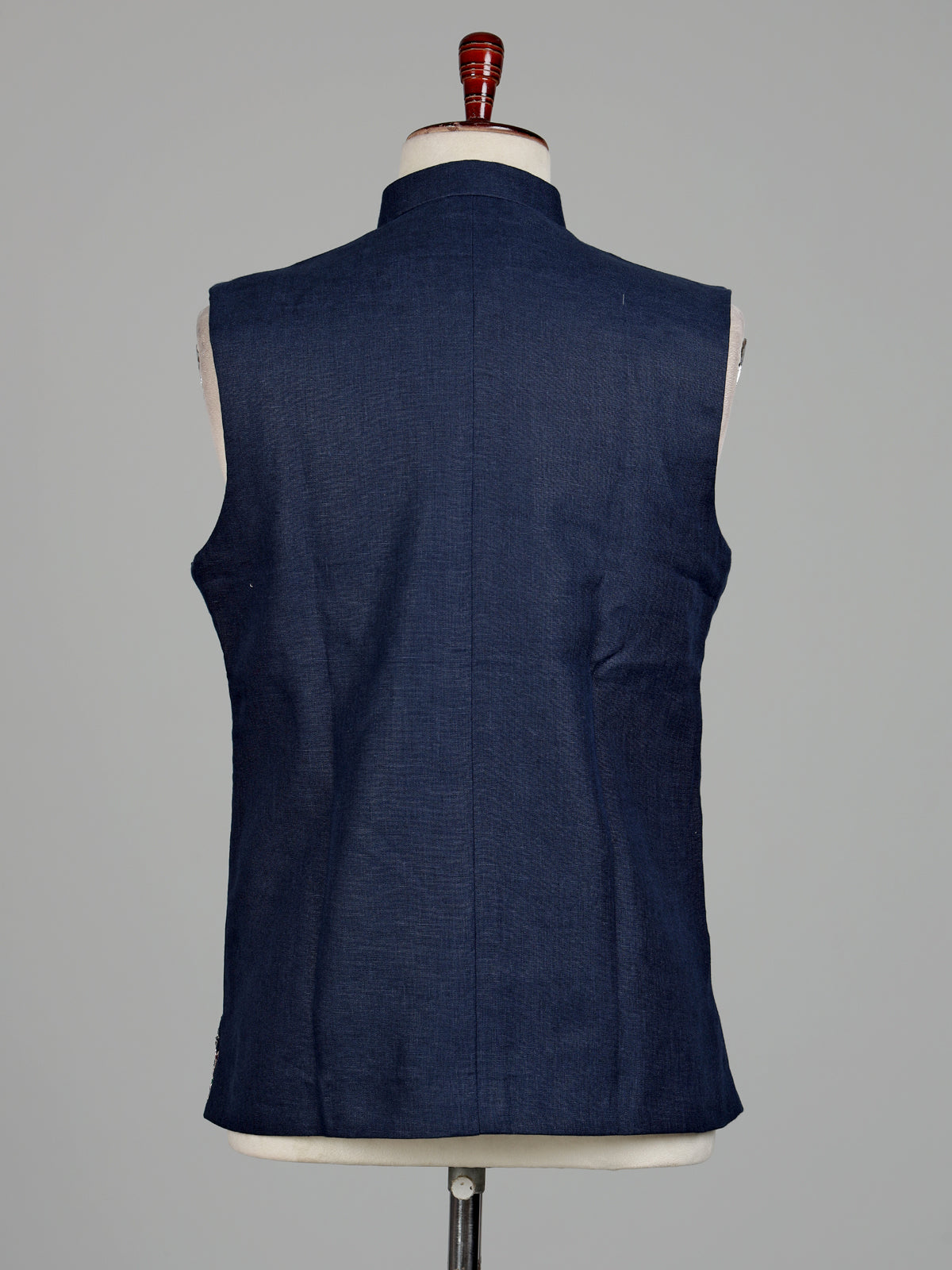 Blue zardosi mens waistcoat