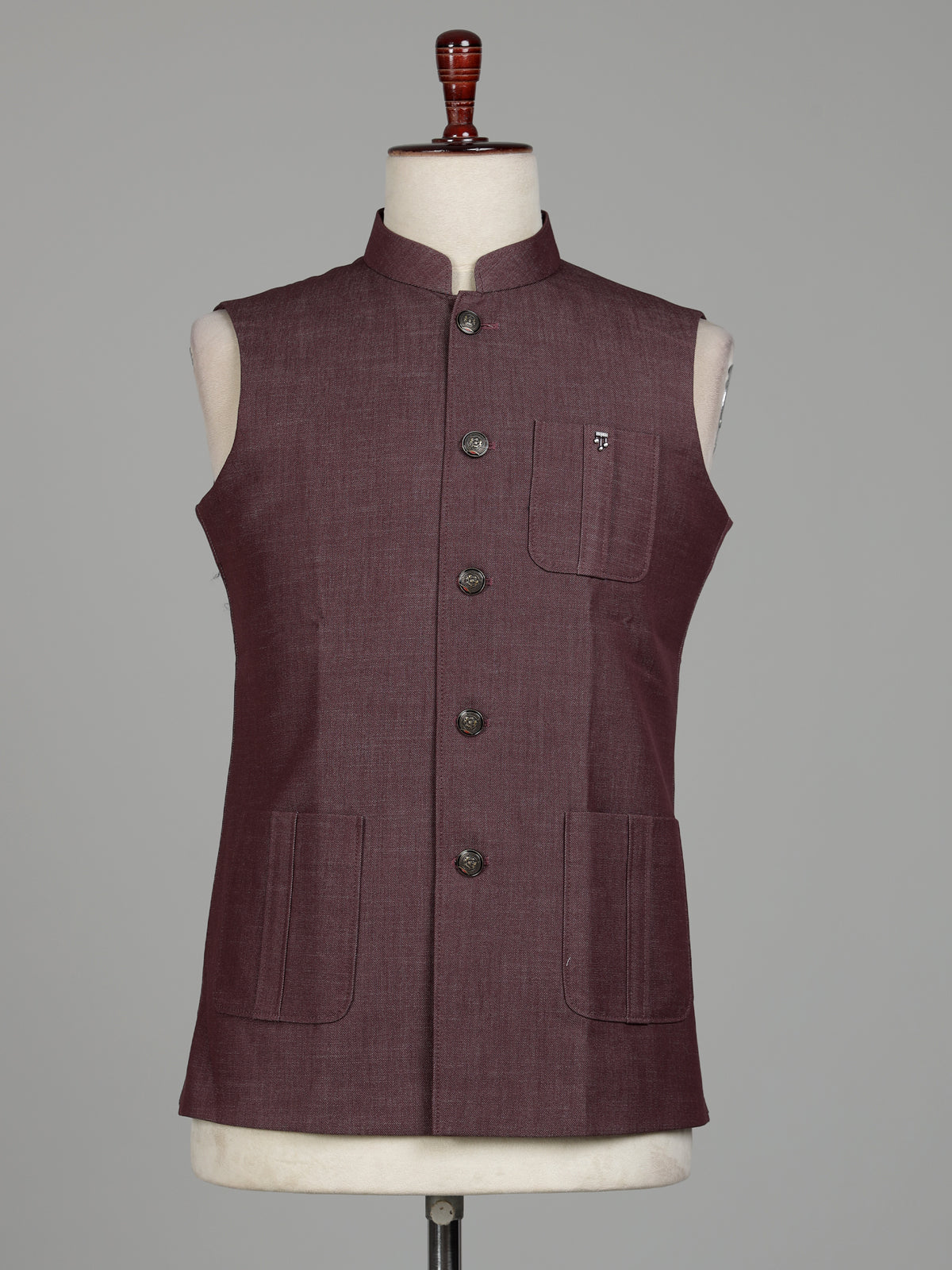 Earthy wine classic mens waistcoat