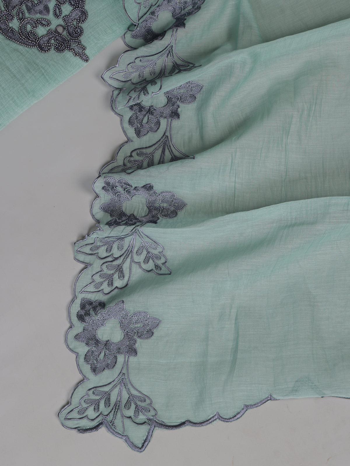 Sky blue diamond rosette women pant suit