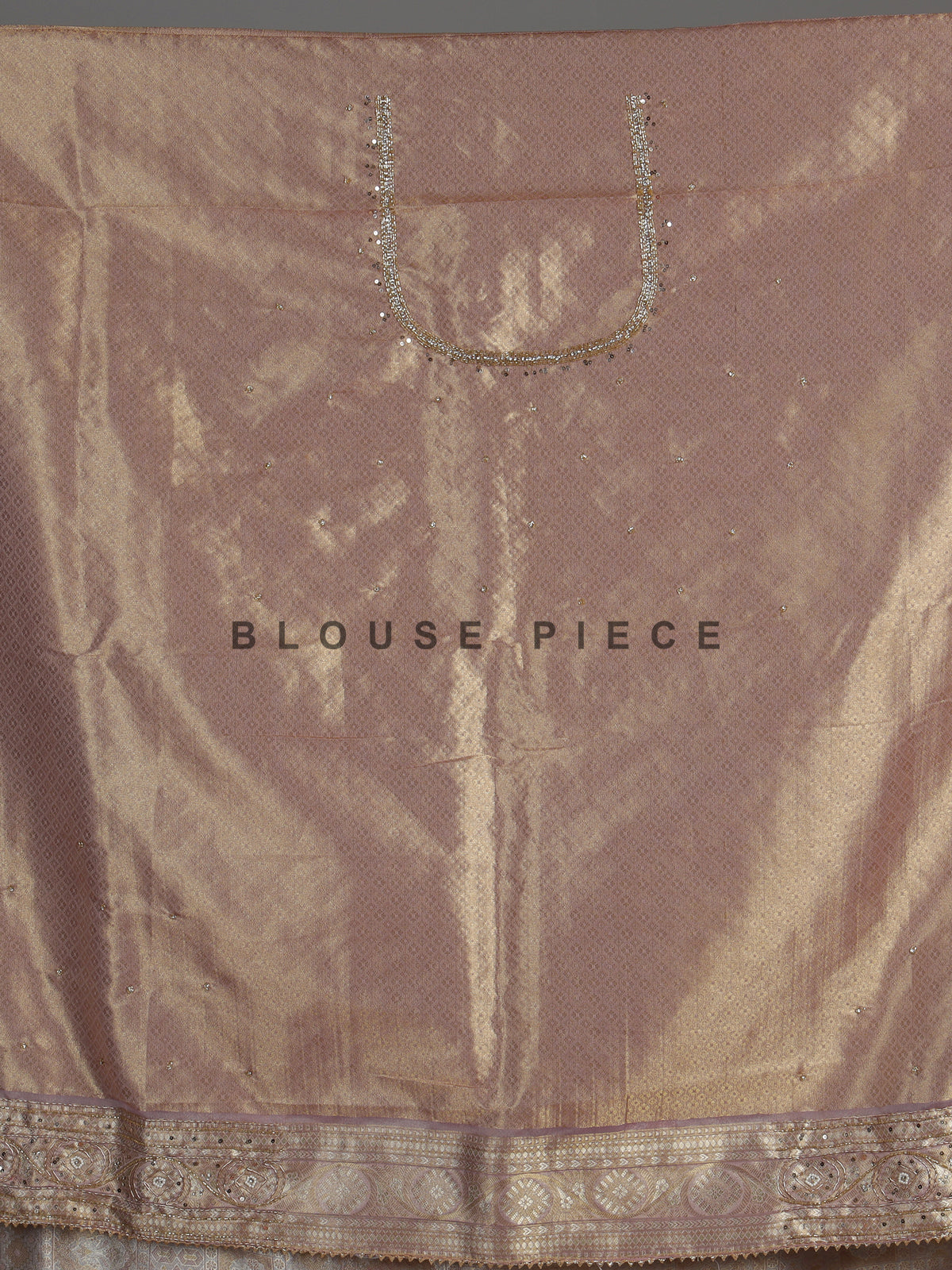 Lavender purple tissue silk saree with detailed zardosi and zari embellishments