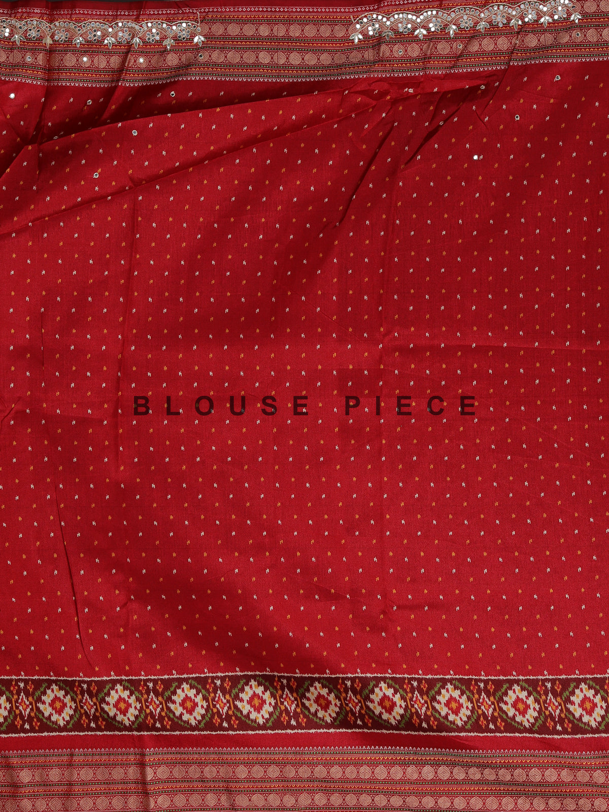 Purple semi patola silk saree with Patola print and contrasting embellished pallu