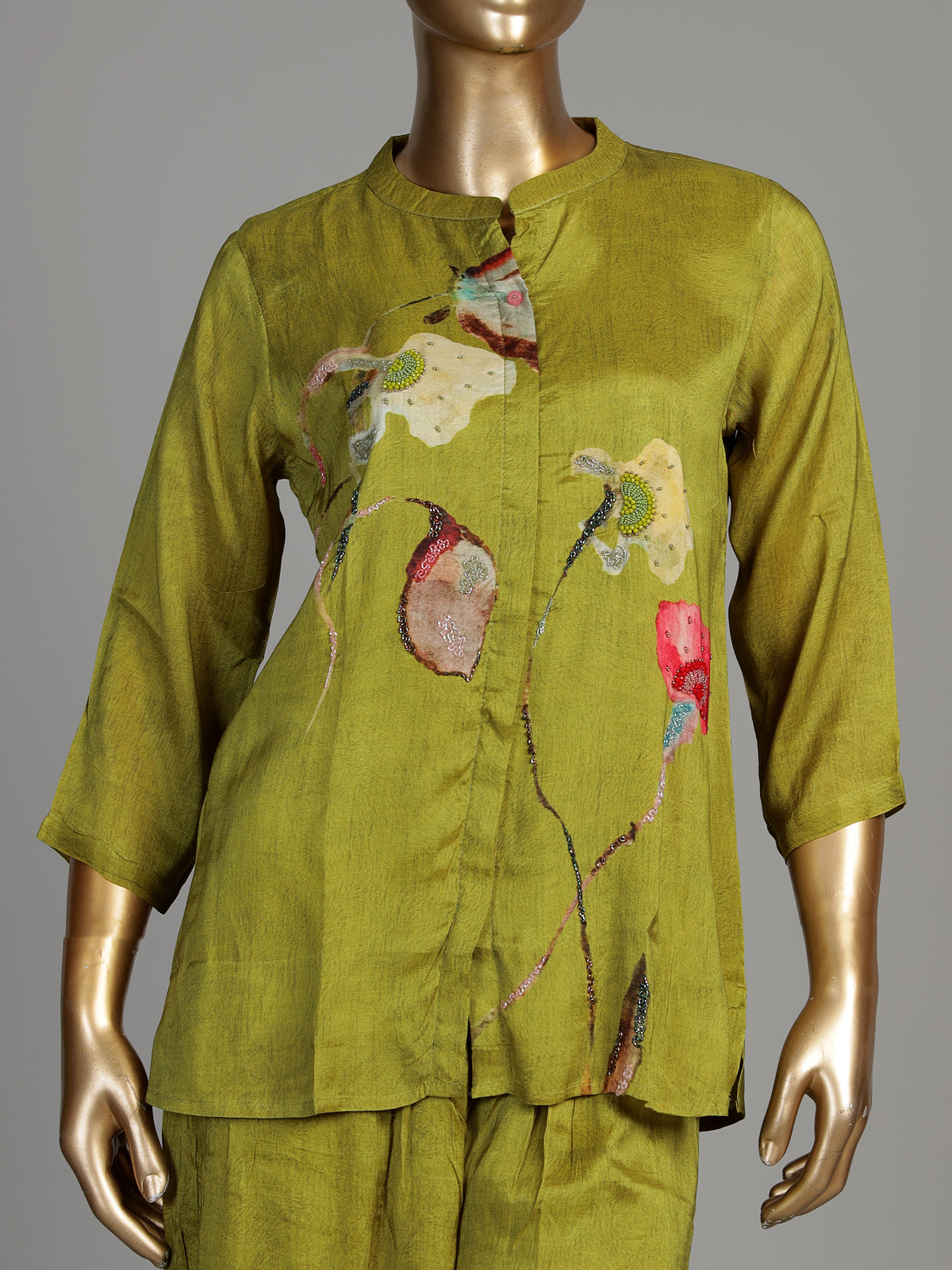 Mint green watercolor women co-ord set