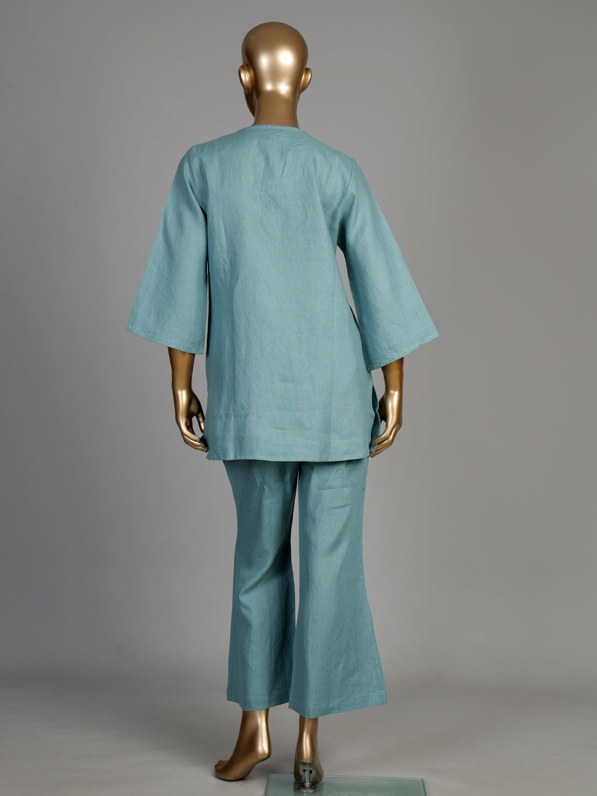 Blue gardenia bouquet women co-ord set