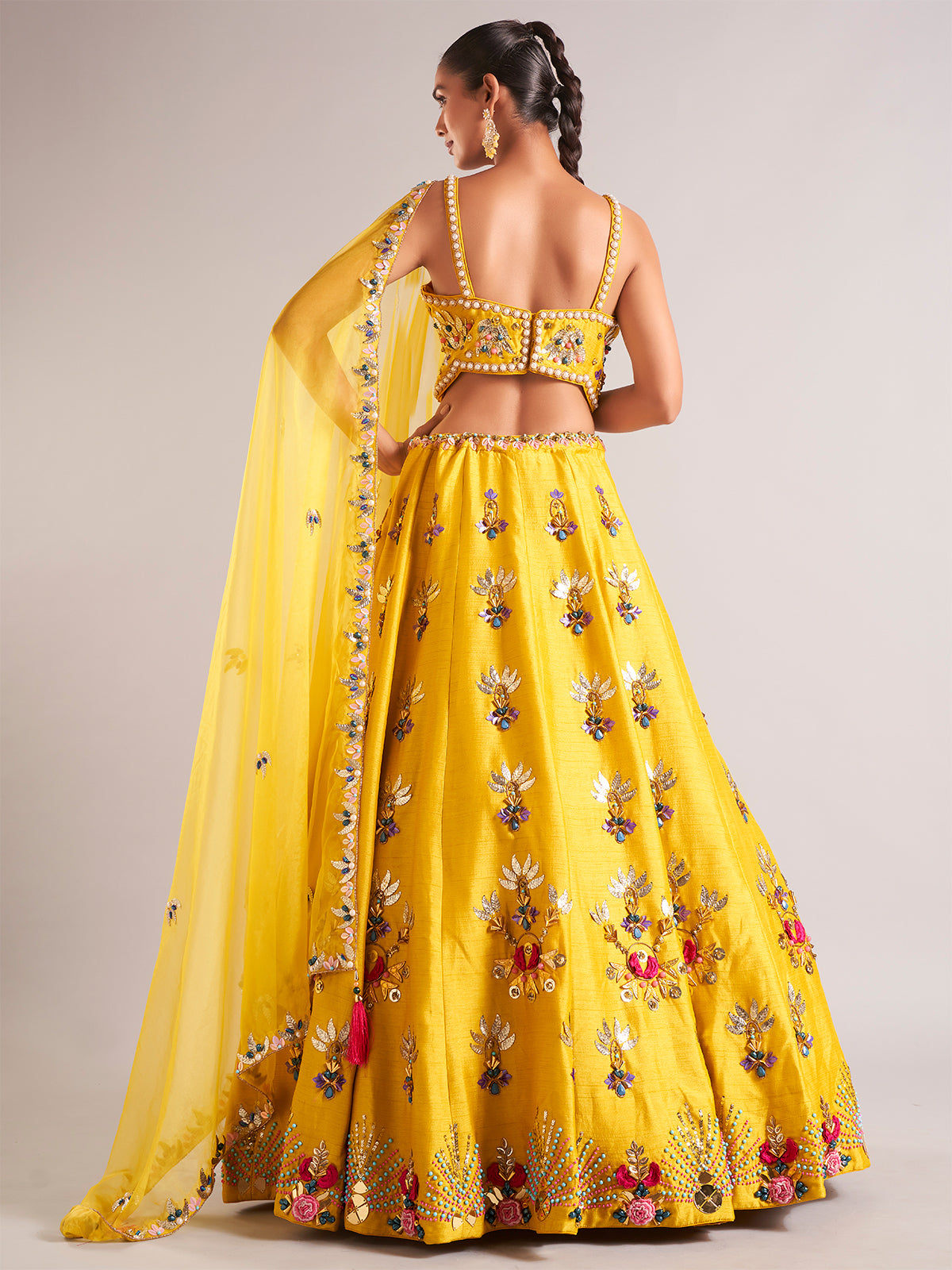 Amazing mustard yellow lehenga choli