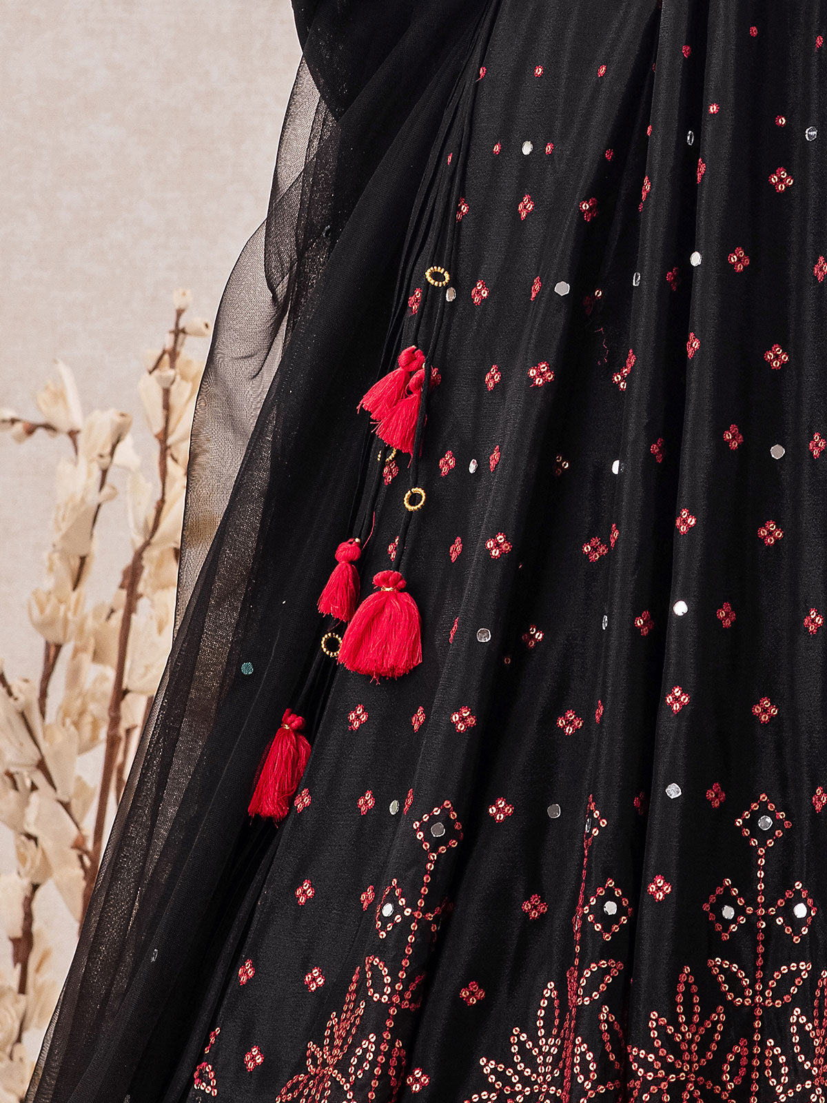 Black salwar suit with lehenga