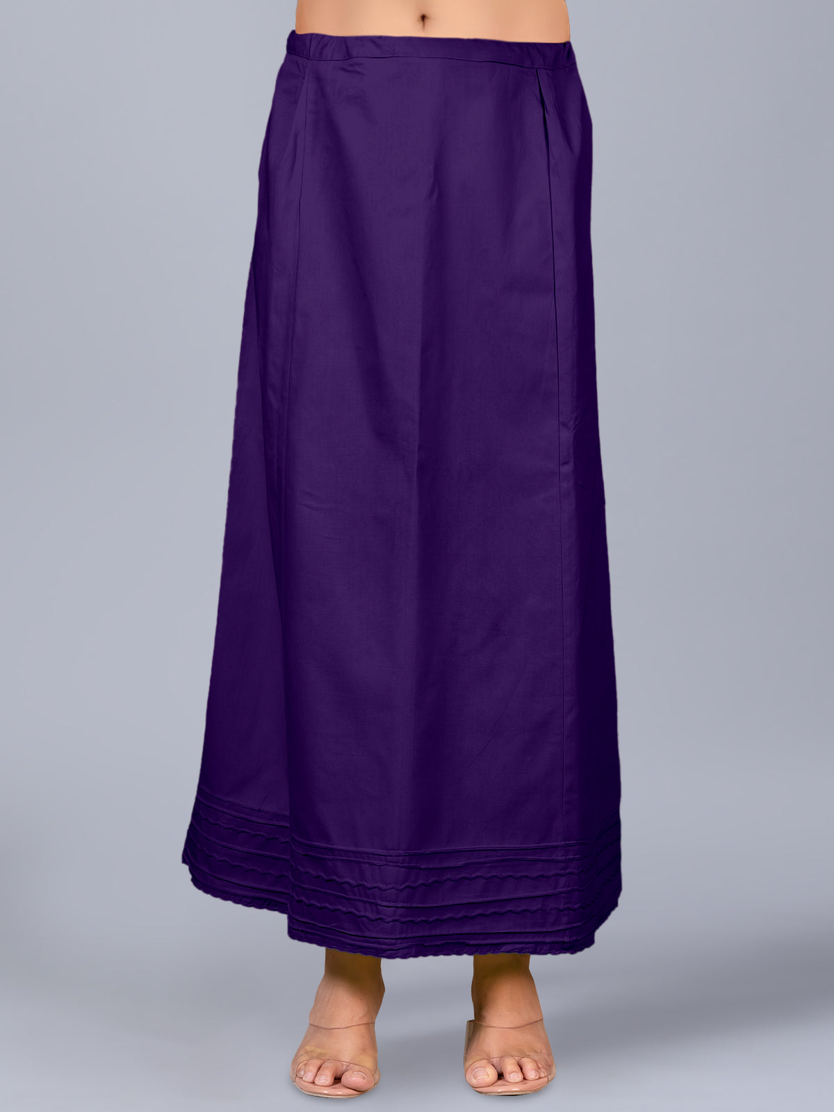 Dark purple cotton saree petticot