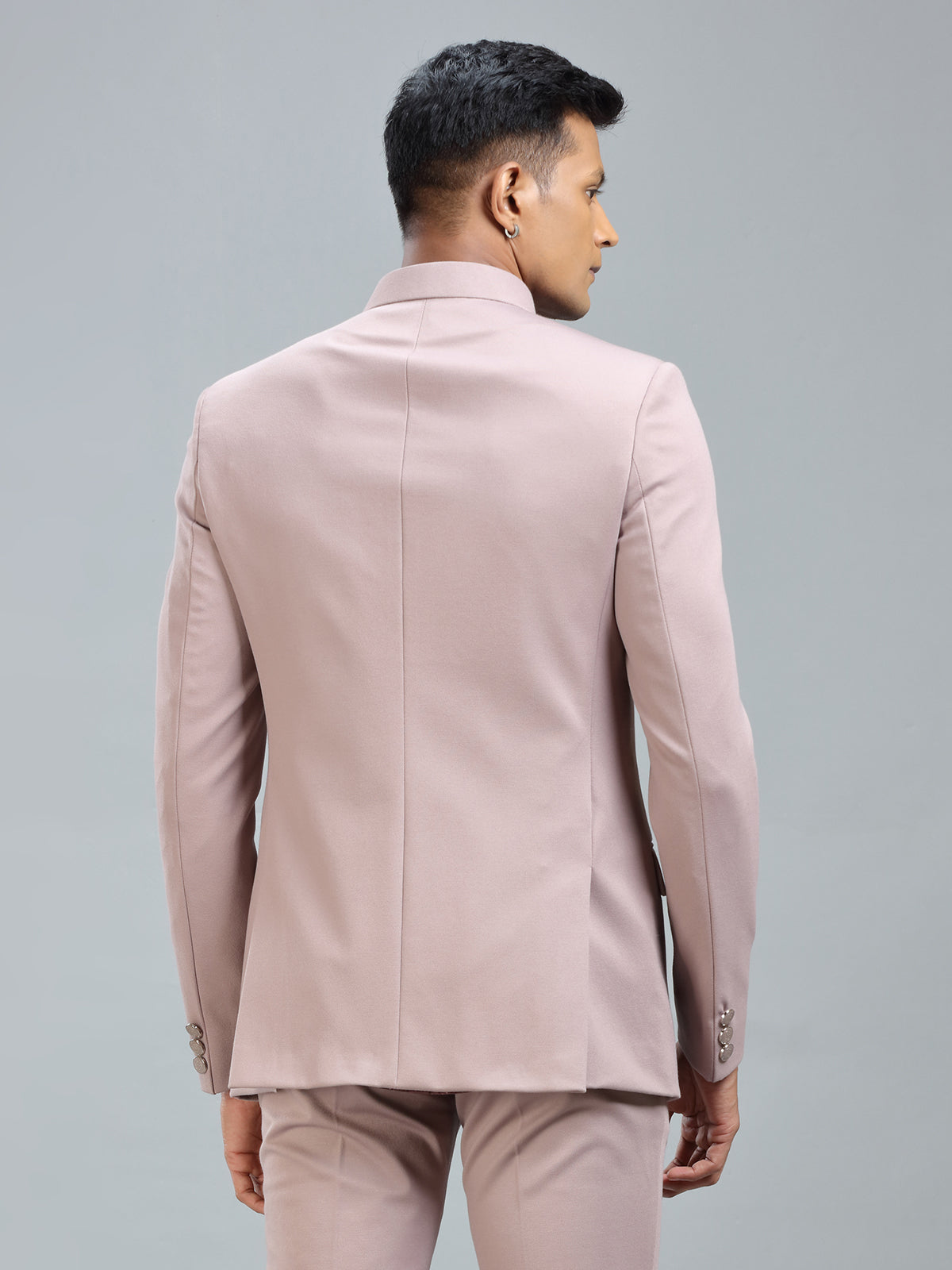 Elegant peach jodhpuri blazer in premium terry rayon for special occasions