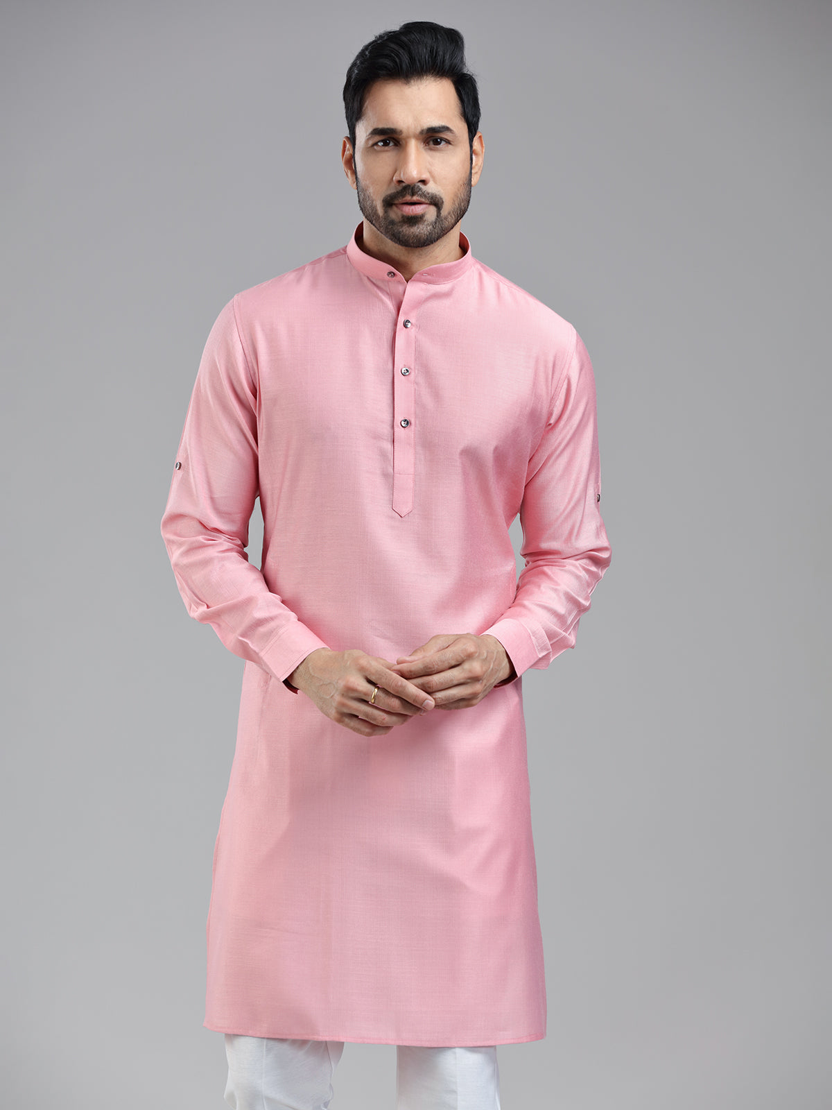 Light pink simple yet classy kurta for festival