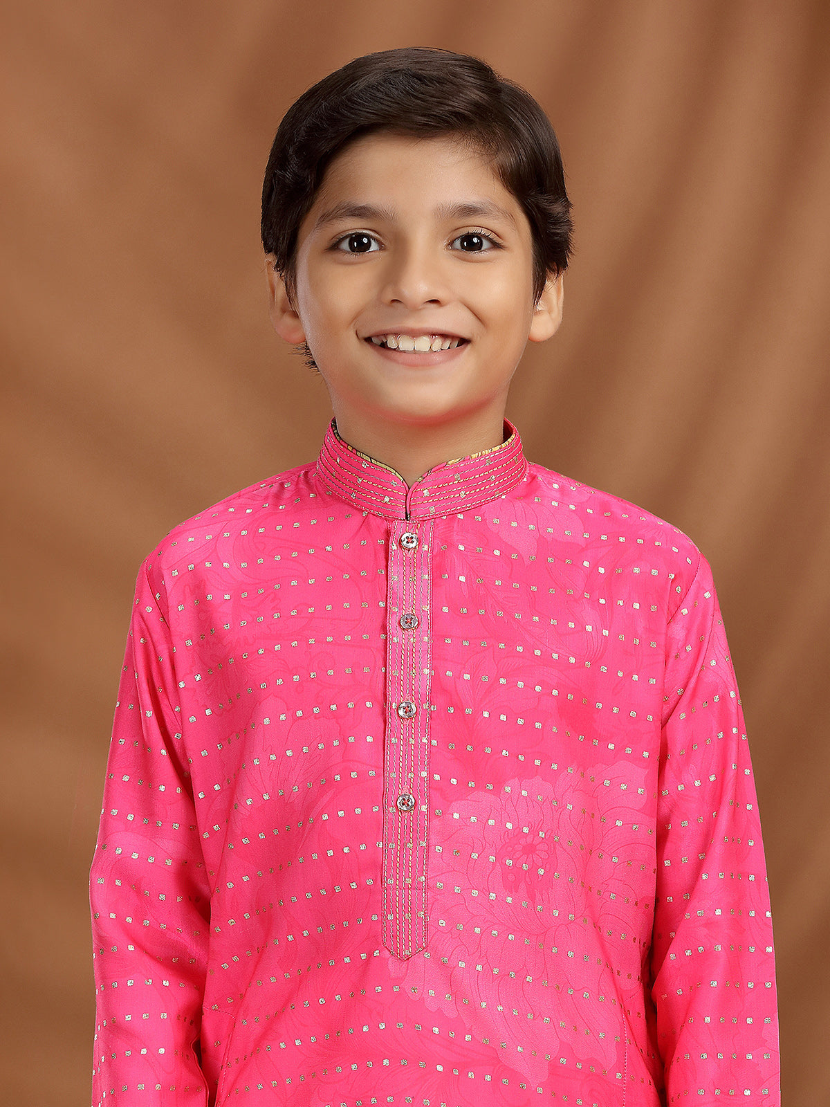 Magenta silk kurta pajama for festival