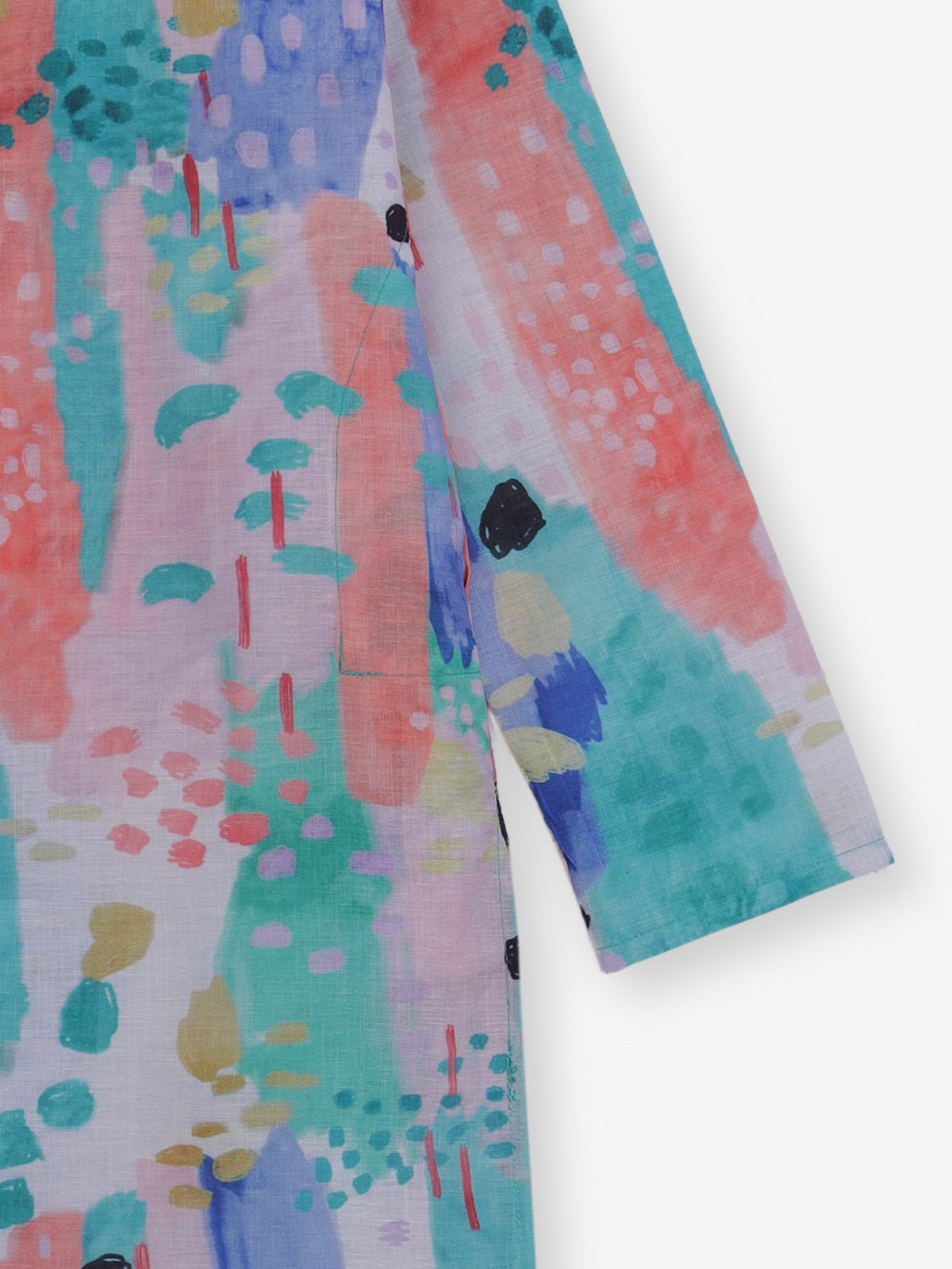 Multicolor printed silk kurta suit for festival wear
