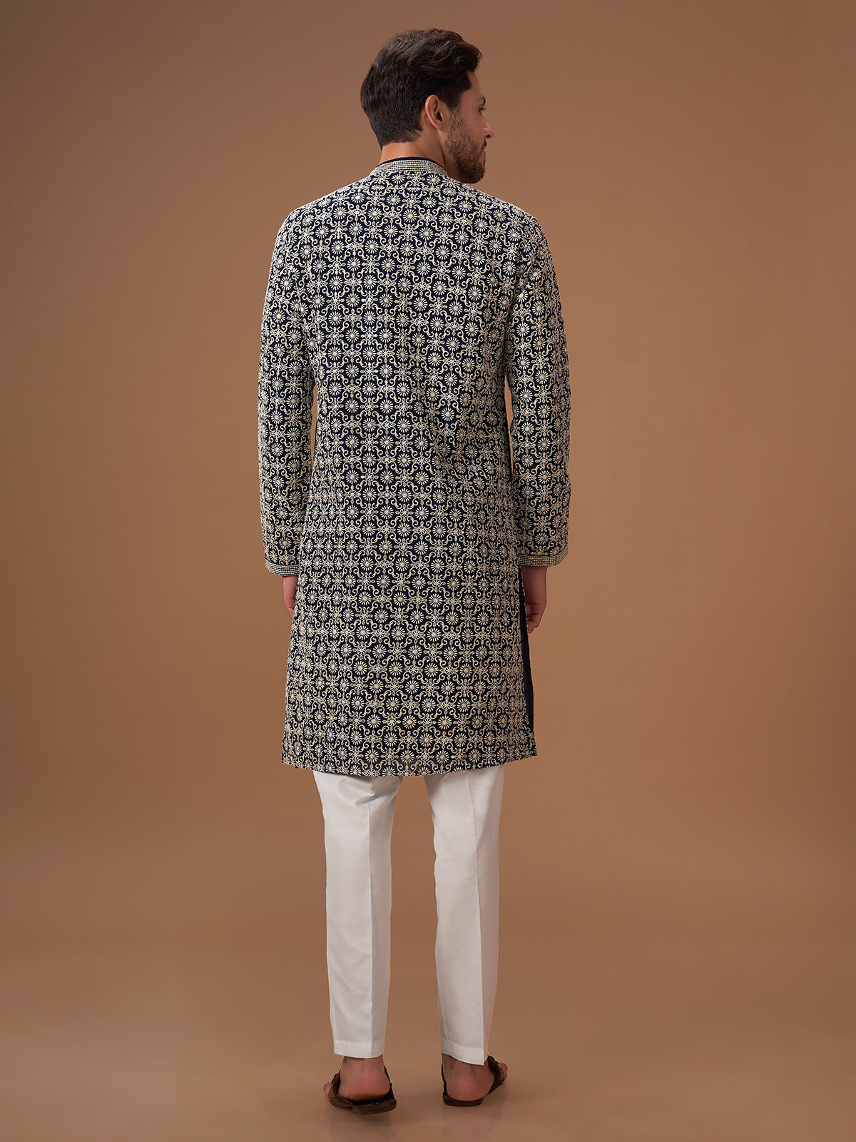 Navy georgette kurta suit