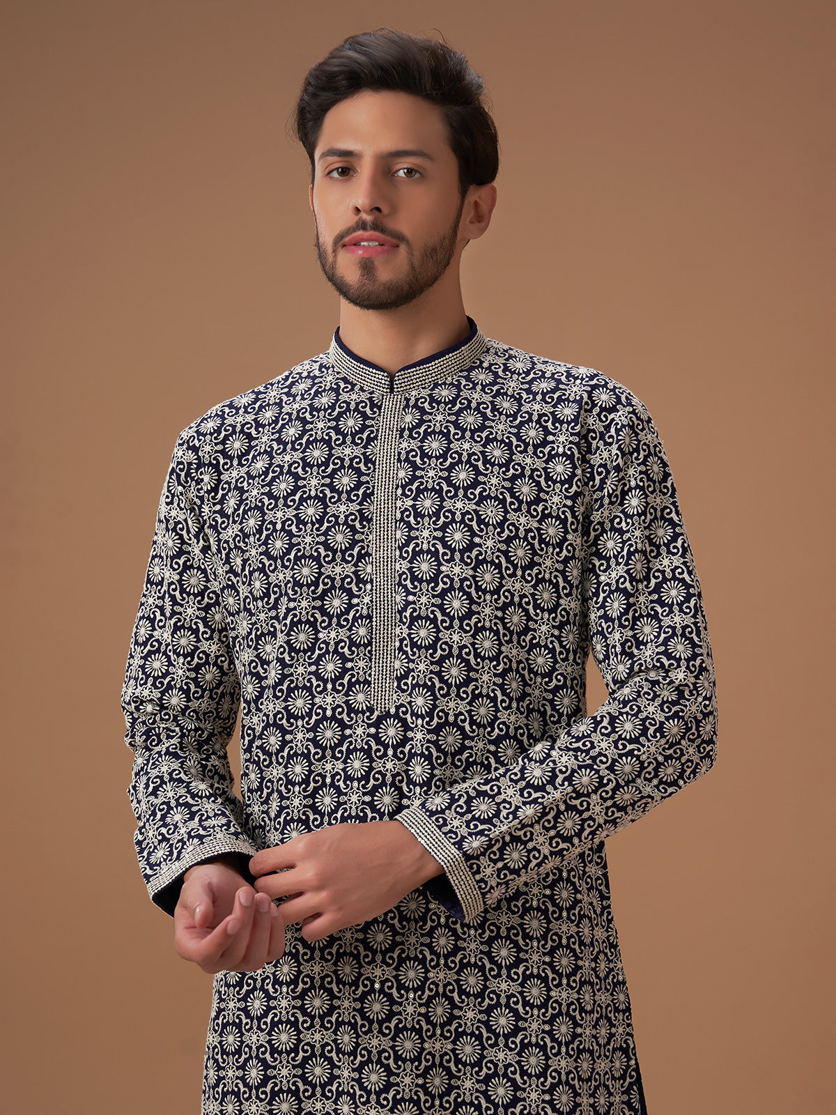 Navy georgette kurta suit