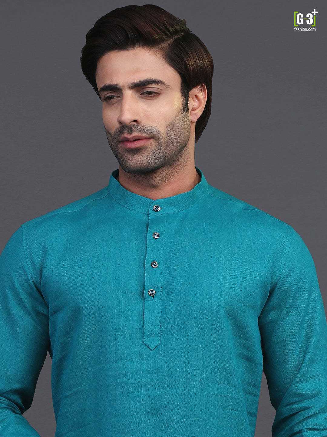 Rama green linen festive wear mens kurta
