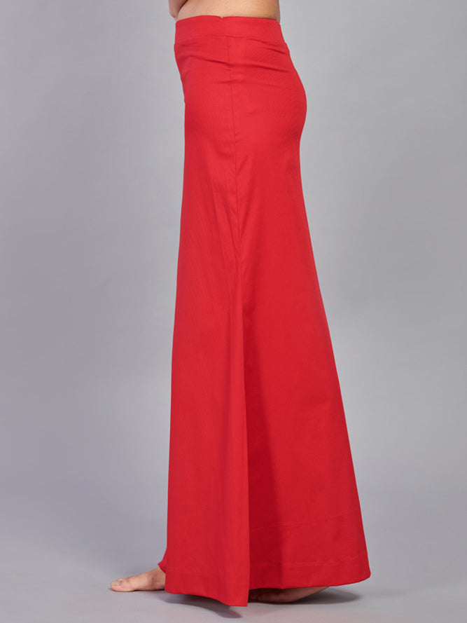 Red lycra cotton plain petticoat