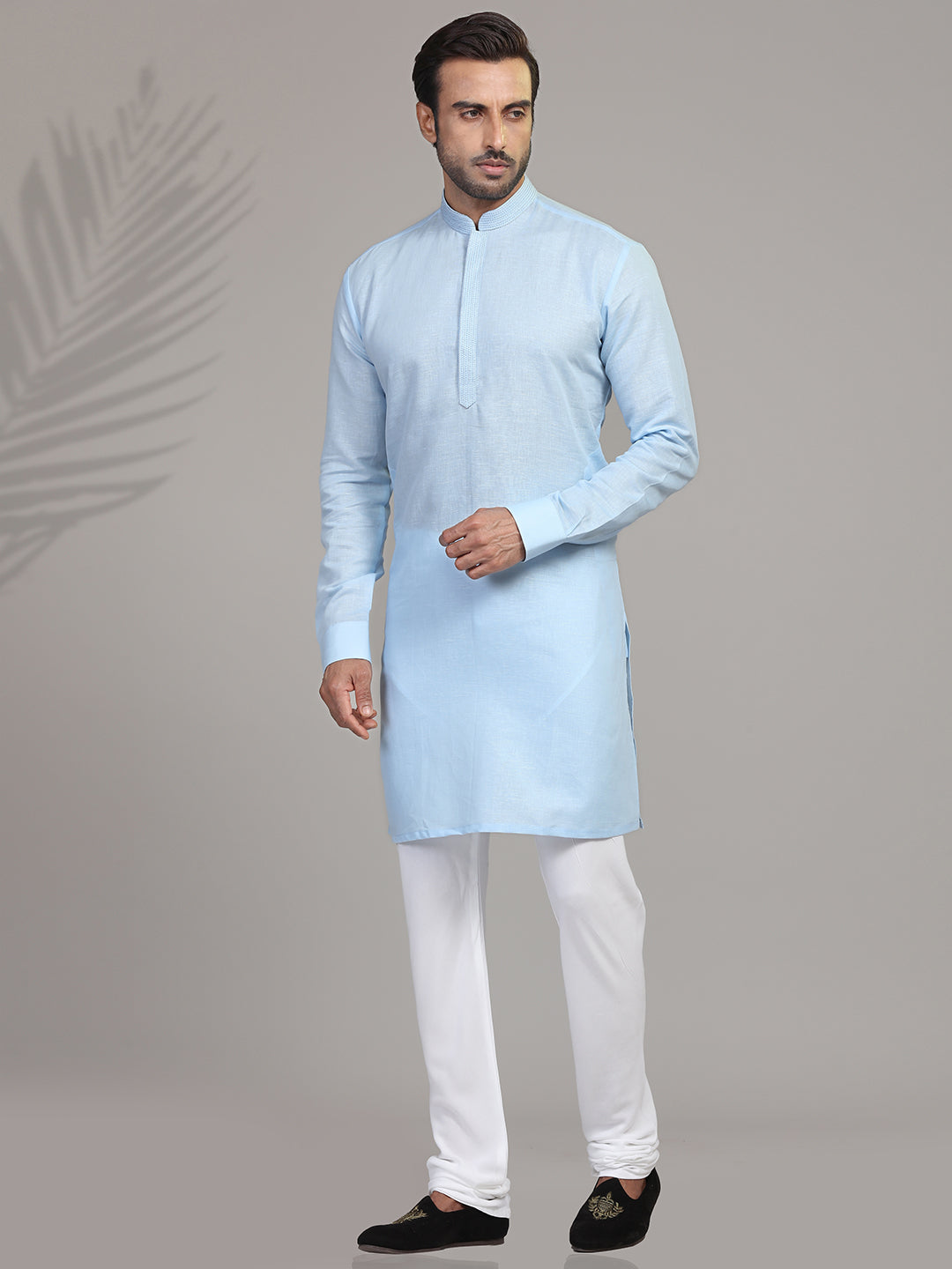 Sky cotton kurta suit for festive
