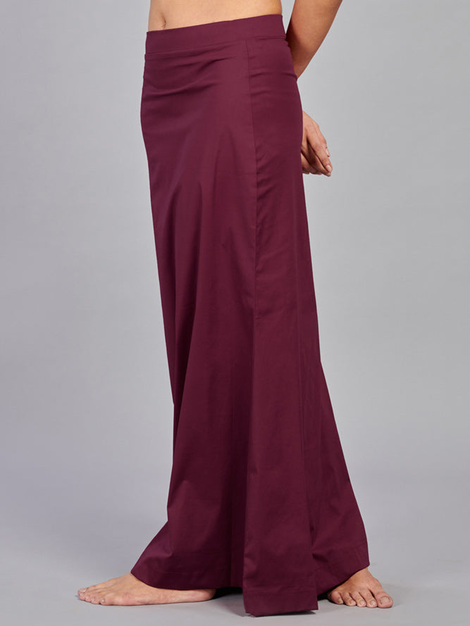Wine lycra cotton plain petticoat