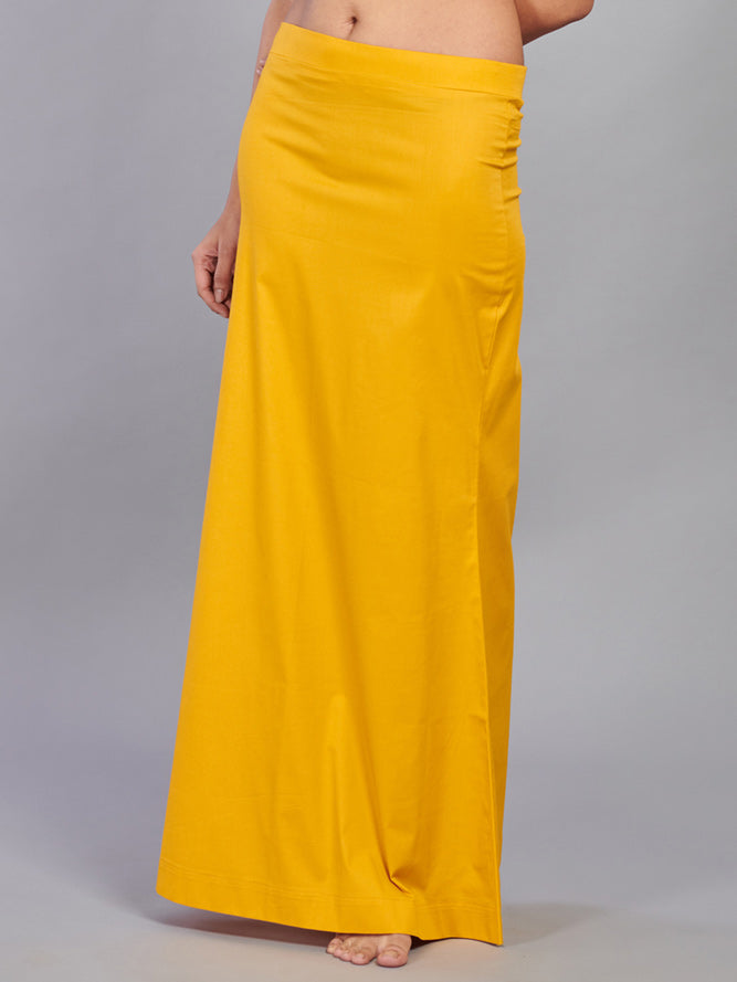 Yellow lycra cotton saree shaper