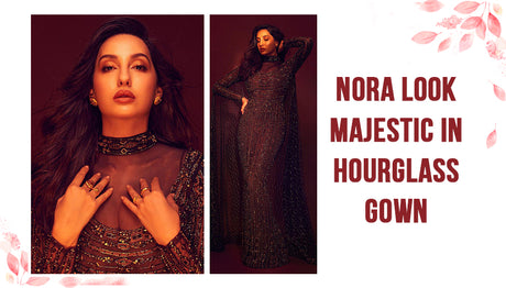 Nora Fatehi Sets the Temperature in Copper Brown Gown
