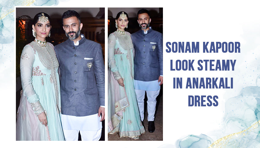 Sonam Kapoor’s Stunning Blue Anarkali Suit at Rhea Kapoor's Wedding