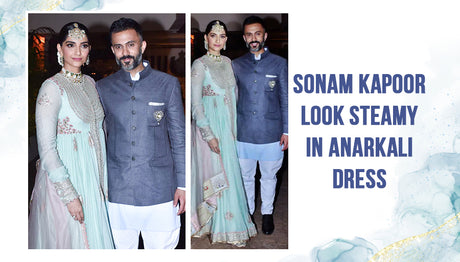 Sonam Kapoor’s Stunning Blue Anarkali Suit at Rhea Kapoor's Wedding