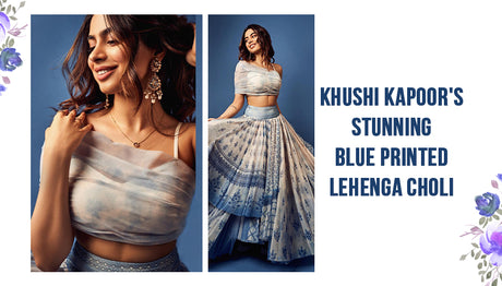 Sizzling Khushi Kapoor's Blue Lehenga Choli