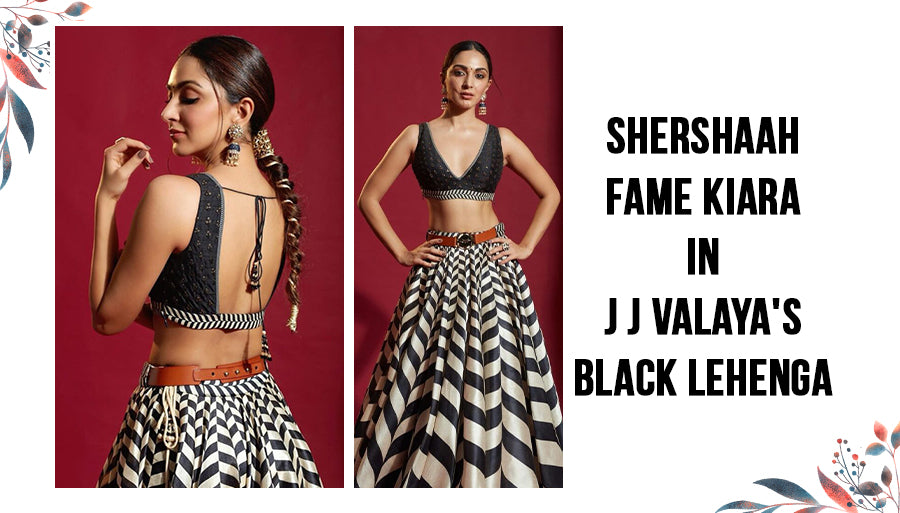 Kiara Advani Shines in Black and White Lehenga