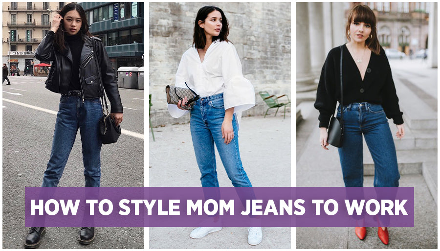 Different ways to style Mom Jeans to Work