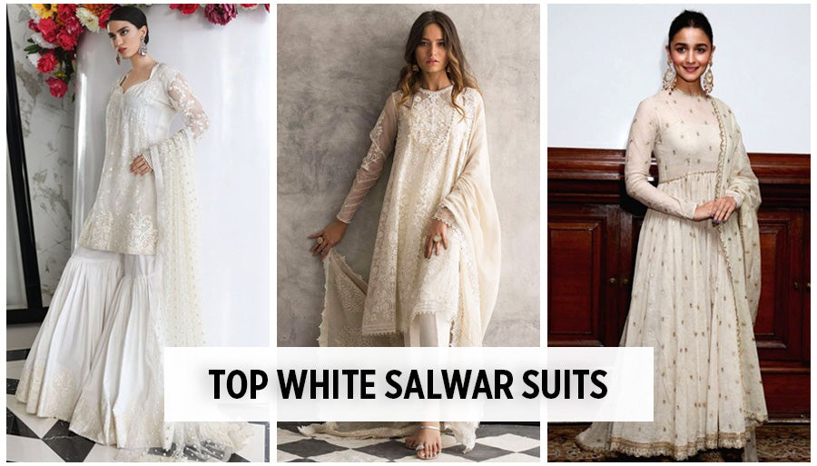 Trendy White Salwar Kameez latest Designs