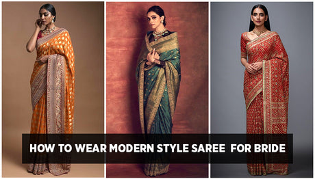 How to wear Saree in Modern Style for Bride