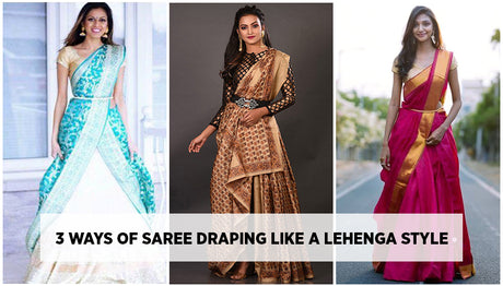 Learn to Use Saree as a Lehenga - 3 Saree draping like a lehenga style