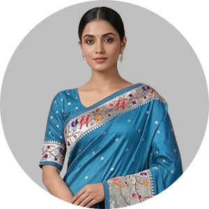 Aqua Saree