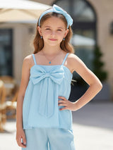 Sky blue casual wear co ord set for girls
