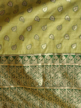 Green modal silk banarasi zari saree