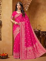 Pink graceful bhavana festive weave