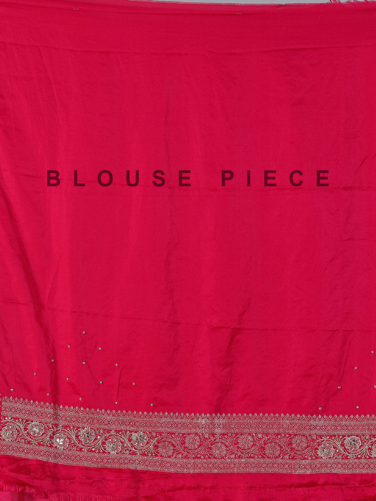 Magenta dola silk saree with zardosi and mirror work