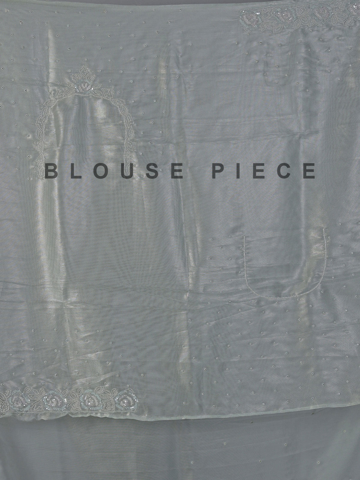 Pista green tissue silk diamond saree