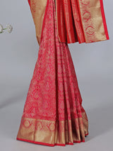 Red kanjivaram silk zari wedding wear saree