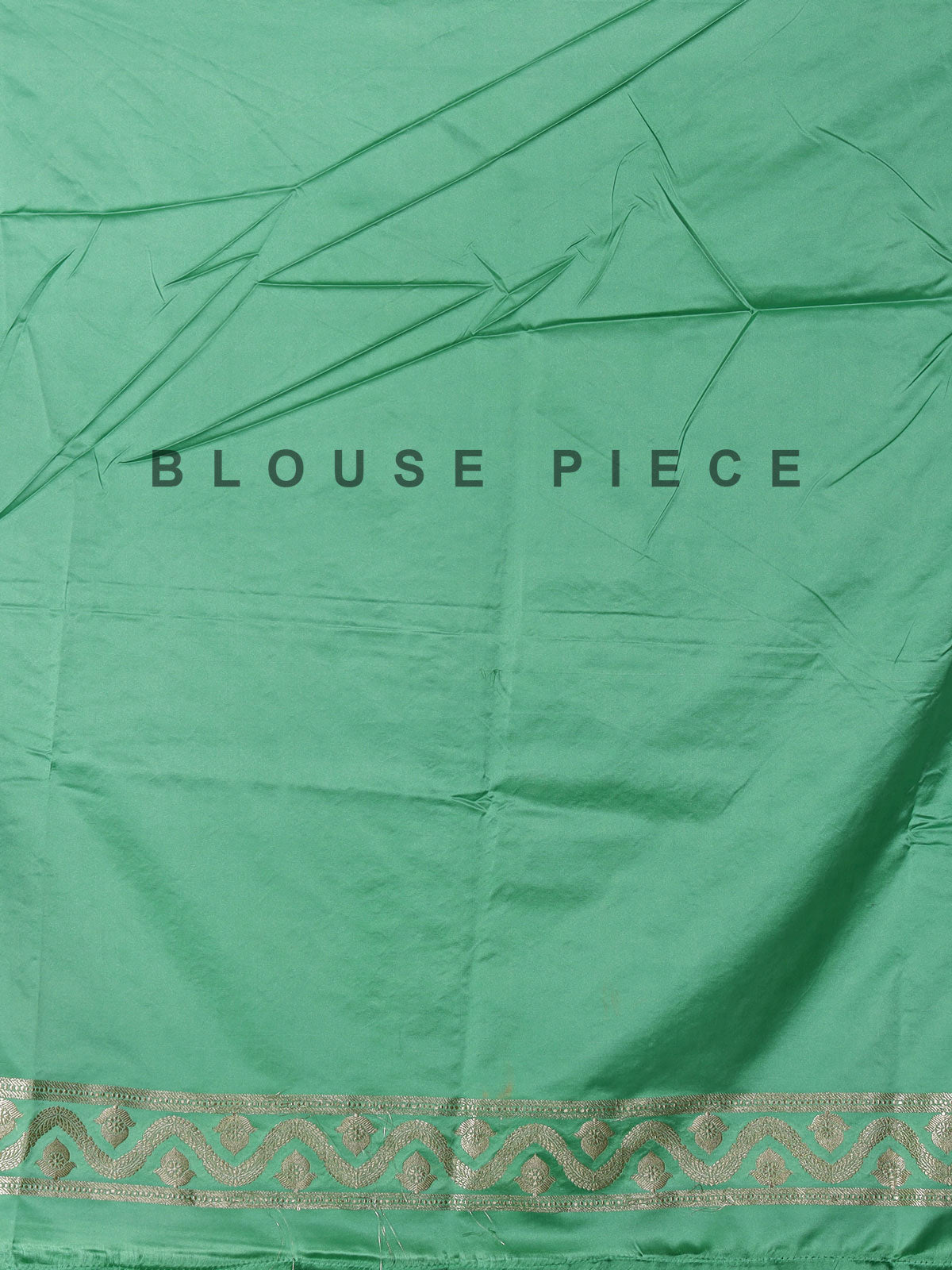 Mint green semi silk saree with zari work
