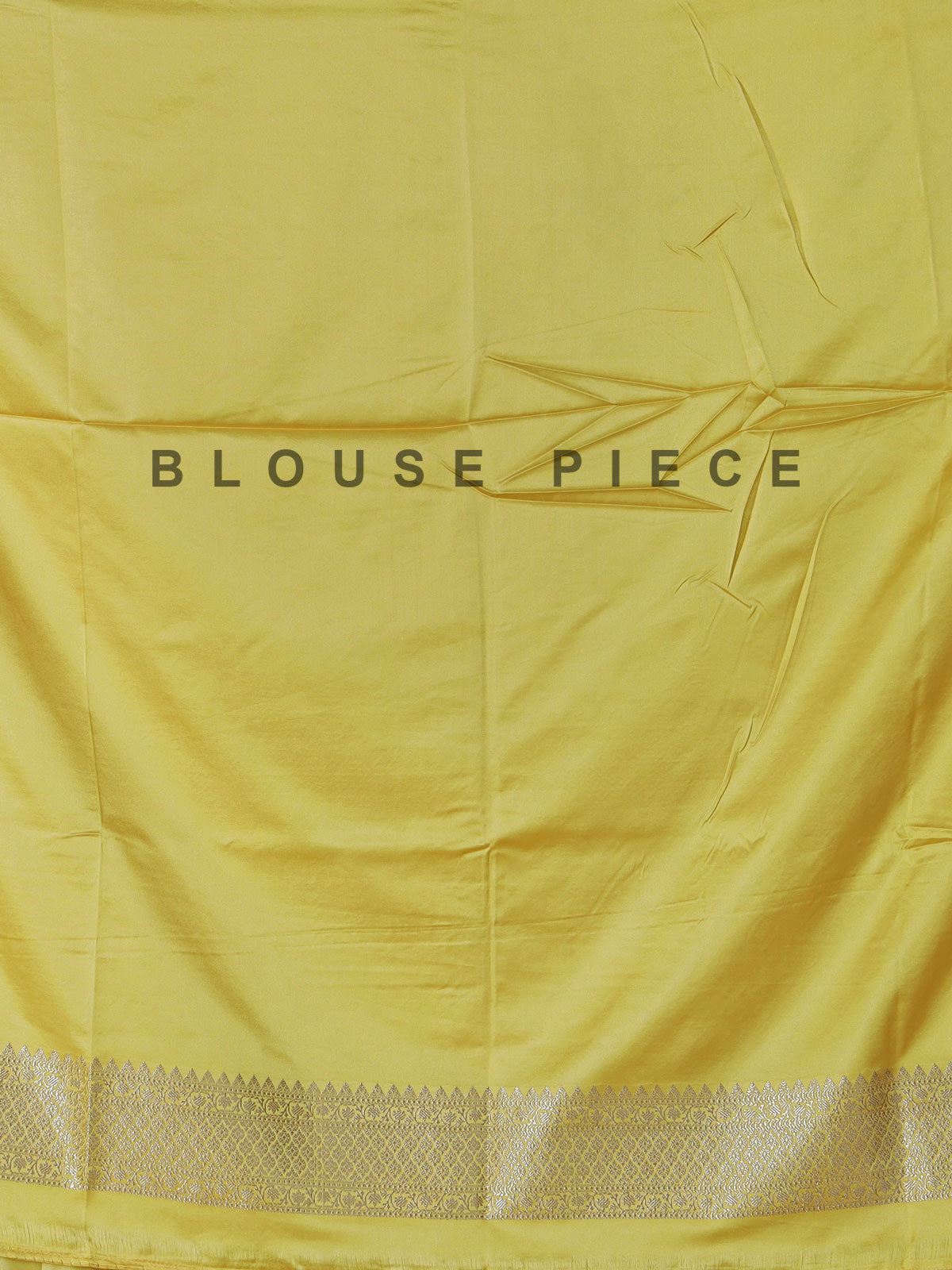 Yellow semi silk saree with classic zari work
