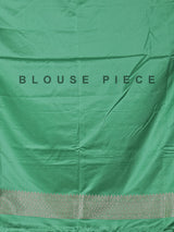 Mint green art silk zari saree with elegant finish