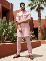 Onion pink elegant mandarin pathani ensemble