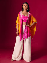 Rani silk designer palazzo suit with jacket