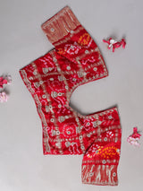 Beige tissue silk heavy embellished saree